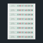Christmas Cheer Multicolored Address Wrap Label<br><div class="desc">Christmas Cheer Multicolored Address Wrap Label is designed to go with our Christmas cheer collection. These holiday colours are perfect for celebrating the season.</div>