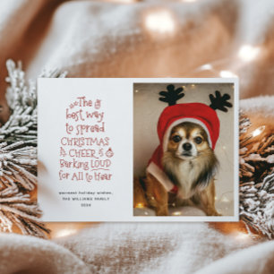 Christmas Cheer Pet Photo Holiday Card