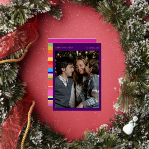 Christmas Cheer Photo Gold Foil Colorful