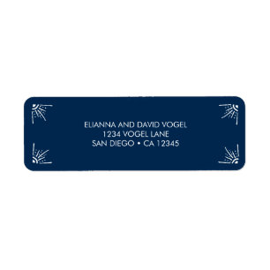Christmas Cheer Return Address Label in Navy