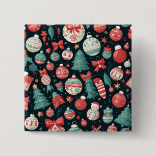 Christmas Cheer, Xmas Holiday, Christmas Gift for  15 Cm Square Badge