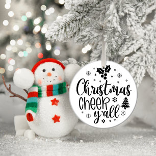 Christmas Cheer y'all Ceramic Tree Decoration