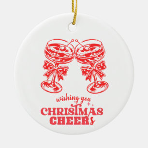 Christmas Cheers and Spirits  Ceramic Tree Decoration