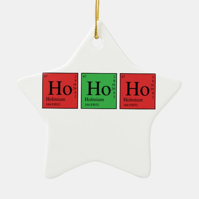 Christmas Chemistry Ceramic Tree Decoration (Front)