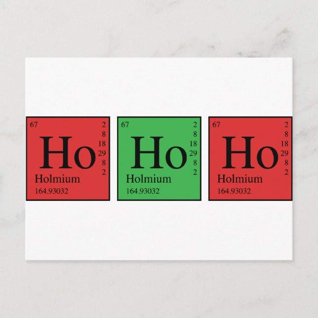 Christmas Chemistry Holiday Postcard (Front)