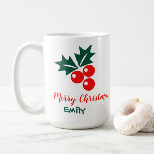 Christmas Cherry Custom Personalised Coffee Mug