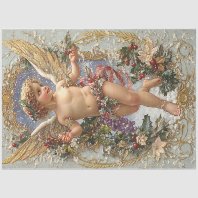 Christmas Cherub Tissue Paper (Front)