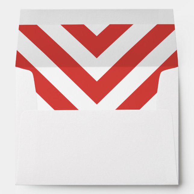 Christmas Chevron Envelope with Return Address (Back (Bottom))