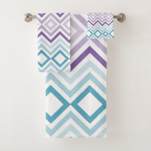 Christmas Chevron Pattern Bath Towel Set