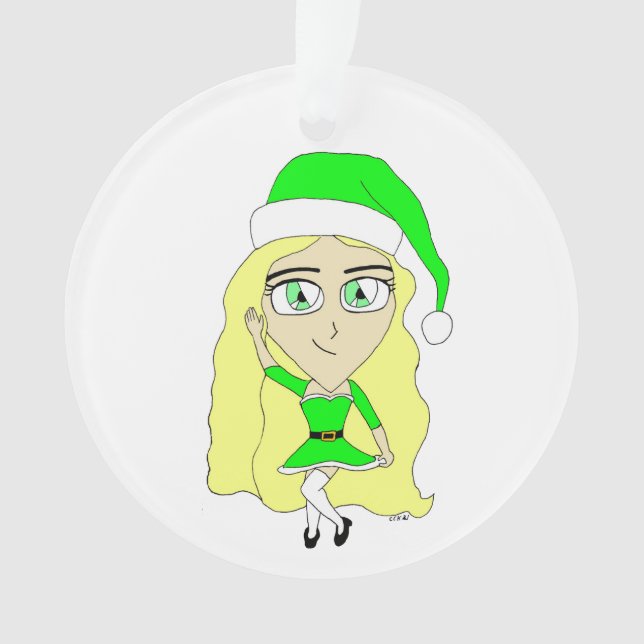 Christmas chibi   ornament (Front)
