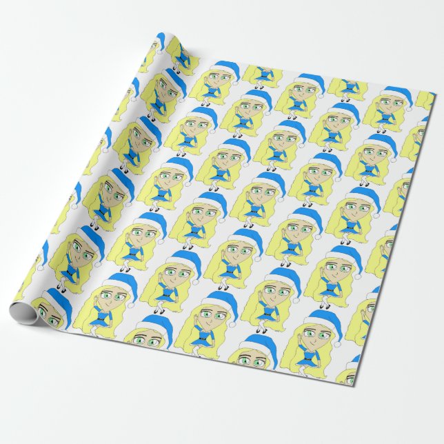 Christmas chibi  wrapping paper (Unrolled)