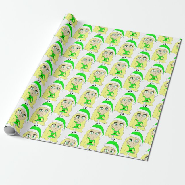 Christmas chibi  wrapping paper (Unrolled)