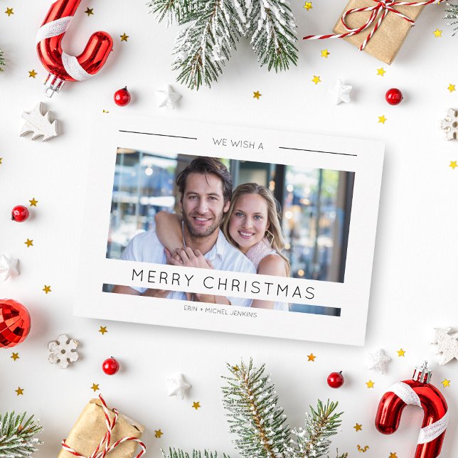 Christmas Chic Modern Typography Custom Photo (Creator Uploaded)