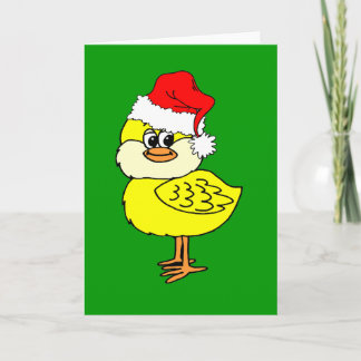 Christmas chick holiday card