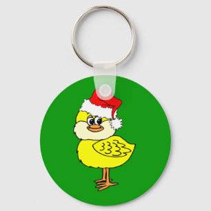 Christmas chick key ring