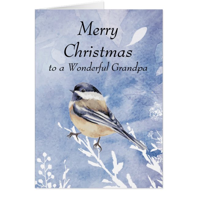 Christmas Chickadee Bird Winter Grandpa Custom (Front)
