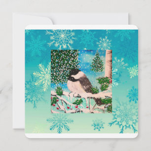 Christmas Chickadee Chatter Invitation
