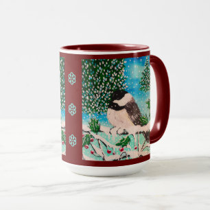 Christmas Chickadee Chatter Mug