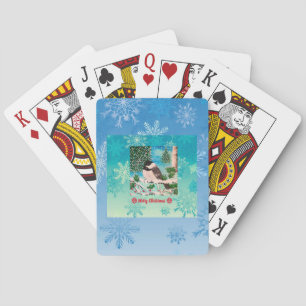 Christmas Chickadee Chatter  Playing Cards