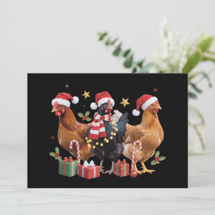 Christmas Chicken Lover Gift Chickens Holiday Farm Card