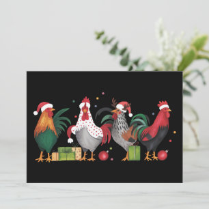 Christmas Chicken Lover Xmas Funny Holiday  Card