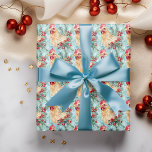Christmas Chicken Watercolor Wrapping Paper<br><div class="desc">This design may be personalised in the area provided by changing the photo and/or text. Or it can be customised by clicking Personalise this Template and then choosing the click to customise further option and delete or change the colour of the background, add text, change the text colour or style,...</div>