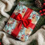 Christmas Chicken Watercolor Wrapping Paper<br><div class="desc">This design may be personalised in the area provided by changing the photo and/or text. Or it can be customised by clicking Personalise this Template and then choosing the click to customise further option and delete or change the colour of the background, add text, change the text colour or style,...</div>