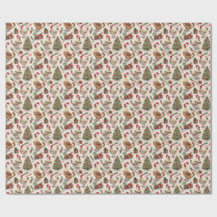 Christmas Chickens Wrapping Paper