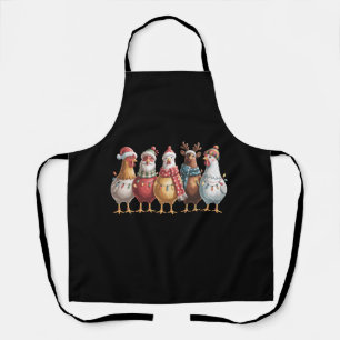 Christmas Chickens Xmas Chicken Gift Farm Lover  Apron