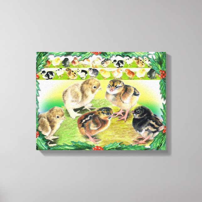 Christmas Chicks Canvas Print (Front)