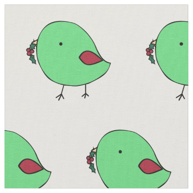 Christmas chicks fabric (Close Up)