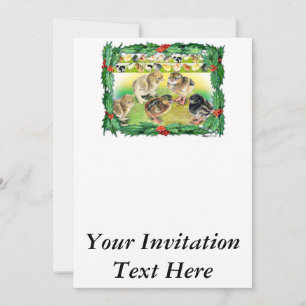 Christmas Chicks Invitation