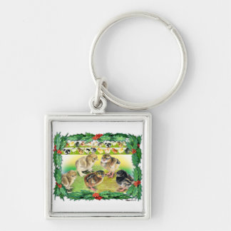 Christmas Chicks Key Ring