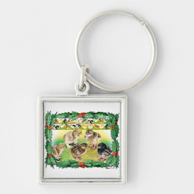 Christmas Chicks Key Ring (Front)