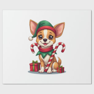 Christmas Chihuahua Cheer Wrapping Paper