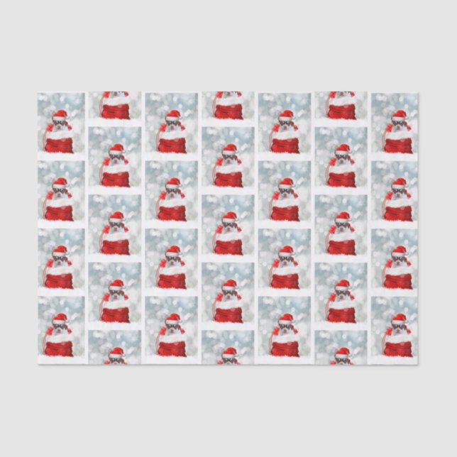 Christmas chihuahua dog tissue paper (Front)