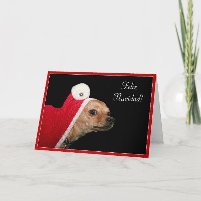 Christmas Chihuahua Holiday Card (Front)