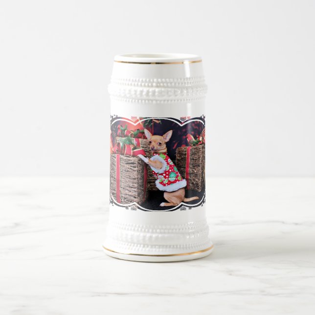 Christmas - Chihuahua - Matty Beer Stein (Center)