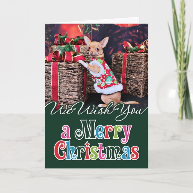 Christmas - Chihuahua - Matty Holiday Card (Front)