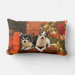 Christmas Chihuahua’s Lumbar Cushion