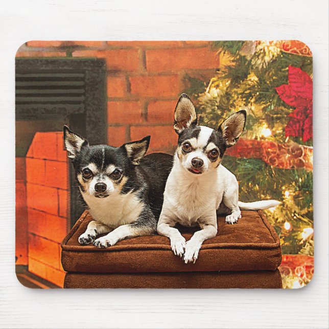 Christmas Chihuahua’s Mouse Pad (Front)