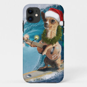 Christmas Chihuahua Surfing Case-Mate iPhone Case