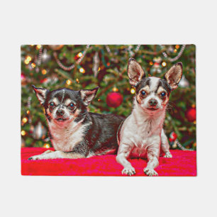 Christmas Chihuahua's Doormat