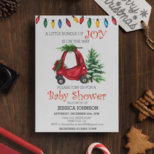 Christmas Child Truck Baby Shower Bundle Joy Invitation (Creator Uploaded)