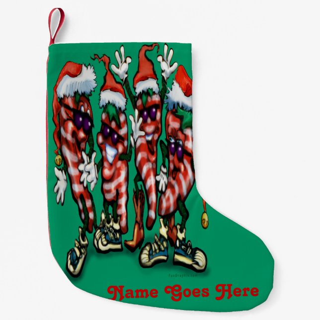 Christmas Chilli Peppers Small Christmas Stocking (Front)
