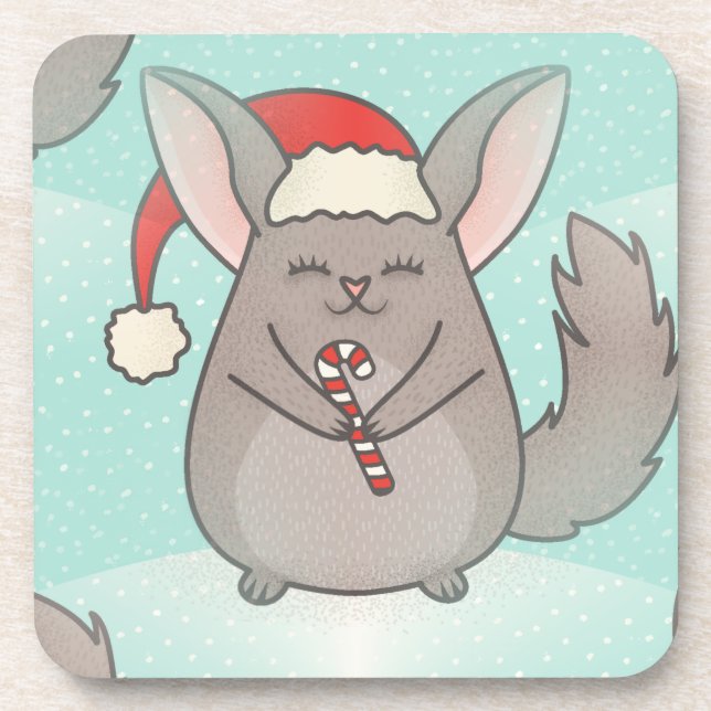 christmas chinchillas coaster (Front)