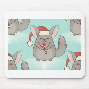 christmas chinchillas mouse pad