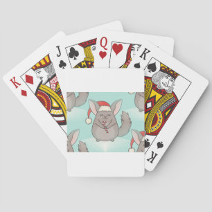christmas chinchillas playing cards