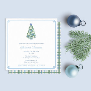 Christmas Chinoiserie Chic Bridal Shower Party Invitation