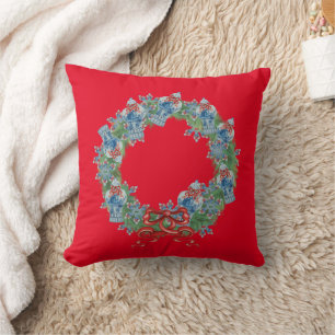 Christmas Chinoiserie Ginger Jar Jars Throw Pillow